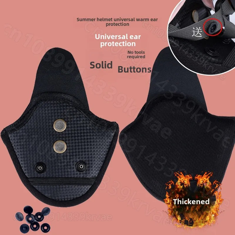 Motorcycle helmet accessories Children's helmets Ear protection accessories Ears earmuffs Scarf lining Removable Warm in winter