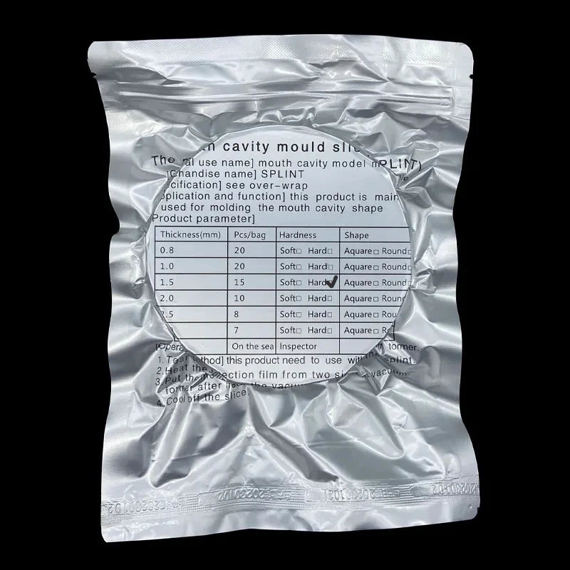 Dental Lab Splint Retainer Slice Vacuum Forming Sheet Hard Soft 0.5-3.0mm Film Thermoforming Denture Model Orthodontic Retainer