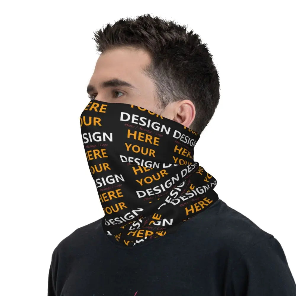 Custom Your Design Here Winter Headband Neck Warmer Ski Hunting Tube Scarf Personalized Customized Logo Face Bandana Gaiter