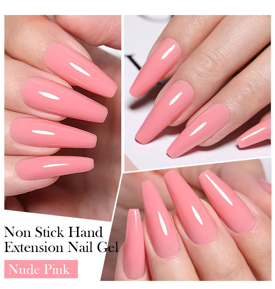 BORN PRETTY Non-Stick Hand Extension Gel Nail Polish 15ml 3D Shaping/Sculpting/Carving Milky Jelly UV/LED Nail Art Hard Gel