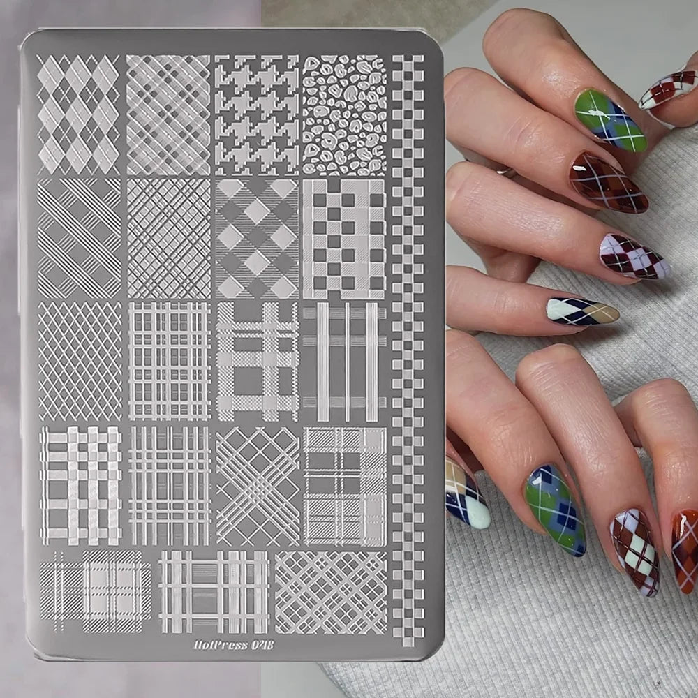 1Pcs Sexy Leopard Print Nail Stamping Plate Animal Skin Texture Nails Template 14.5x9.5cm Stainless Steel Manicure Print Stencil