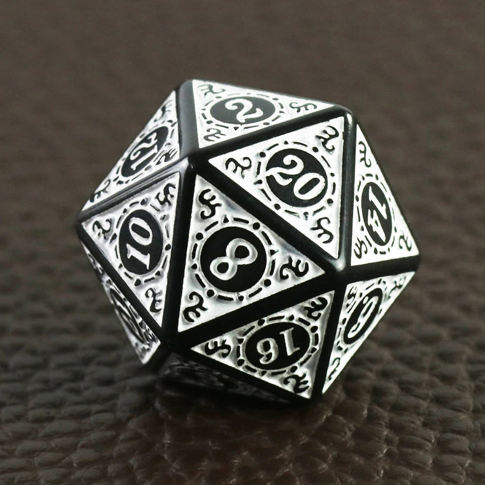 DNDGame Polyhedral Dice Set with Textures Pattern 7pcs of D4 D6 D8 D10 D% D12 D20 for RPG Board Game Accessories