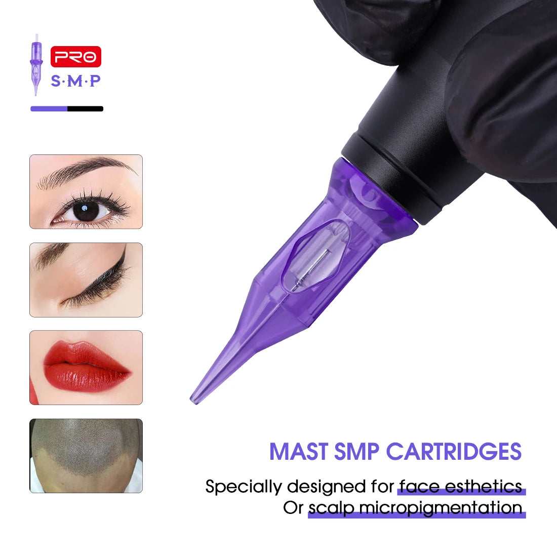 Mast PRO SMP Tattoo Cartridge Needles PMU Art Makeup Needle 1RL 3RL Round Liner Permanent Makeup for Eyeliner Lip Tattoo Supply