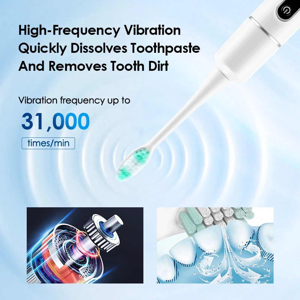 Sonic Electric Toothbrush Teeth Whitening Kit Tooth Whitener Calculus Plaque Tartar Remover Tools Cleaner Stain Oral Care