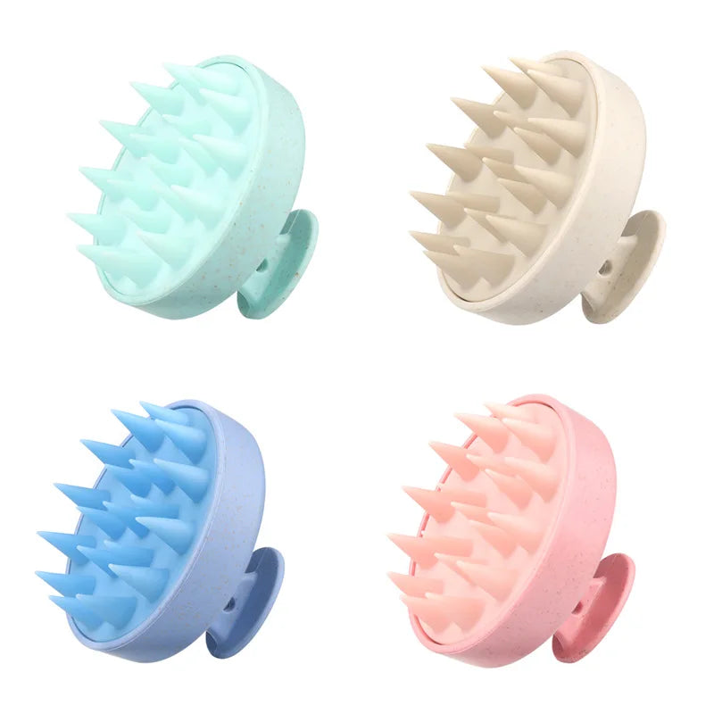 Silicone Shampoo Brush Head Scalp Massage Comb Hair Washing Comb Body Massage Brush Bath Shower Brush Salon Hairdressing Tool
