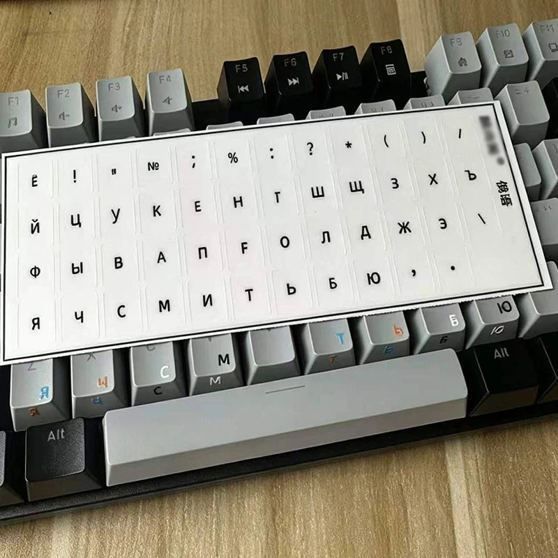 Transfer Stickers Tear Off Film Leave Words Russian Desktop Keyboard Stickers Universal Stickers Key Stickers Keyboard Stickers