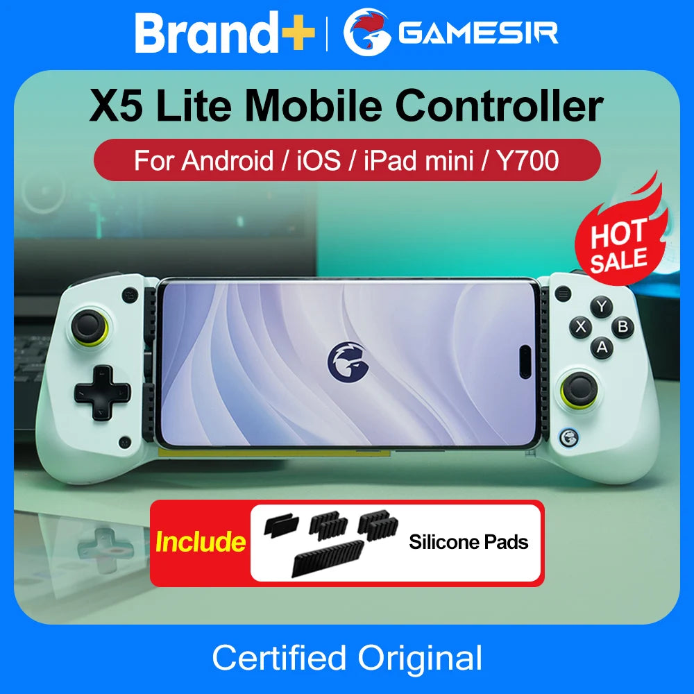 GameSir X5 Lite Mobile Phone Gamepads for iPhone 16 15 Series iPad Mini Android Tablet Controller Hall Effect Joysticks Design