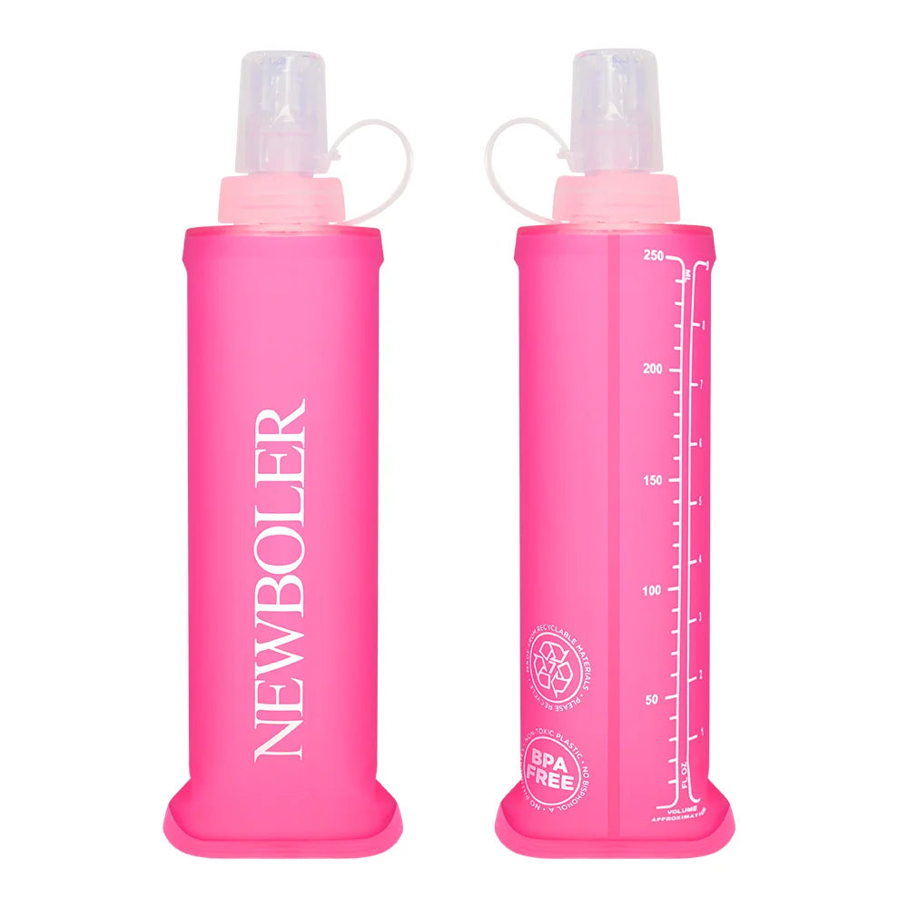 NEWBOLER 150/250/300/500ml Water Bottle TPU Folding Soft Flask Outdoor Sport Running Camping Hiking Travel Portable Water Bottle