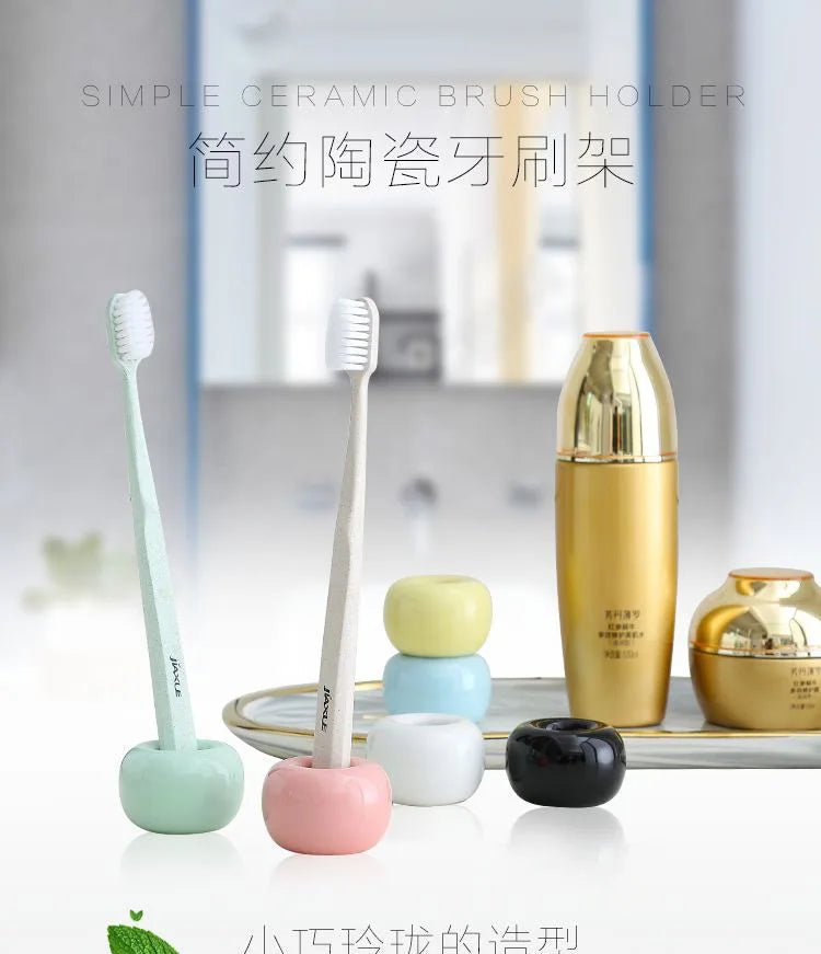 Multi-function Creative Ceramic Toothbrush Holder Storage Rack Bathroom Shower Tooth Brush Stand Shelf Bath