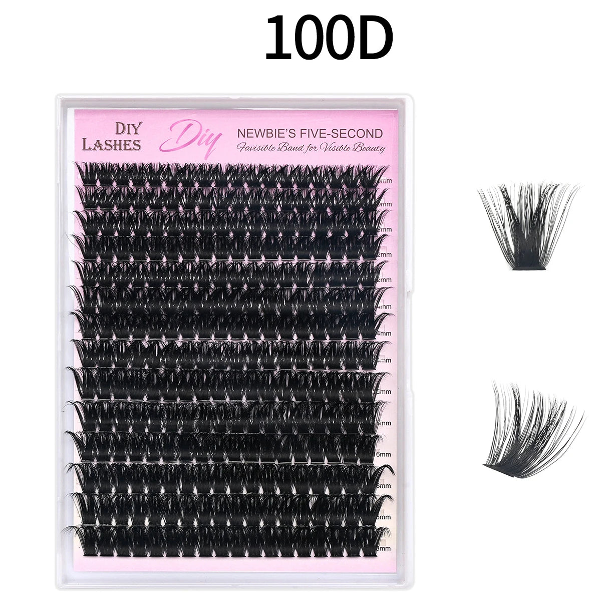 14 Rows of Natural Russian Curly Mink Eyelashes 100D-200D Natural Thick Eyelash Clusters D Personal Eyelashes DIY Eyelash Extens