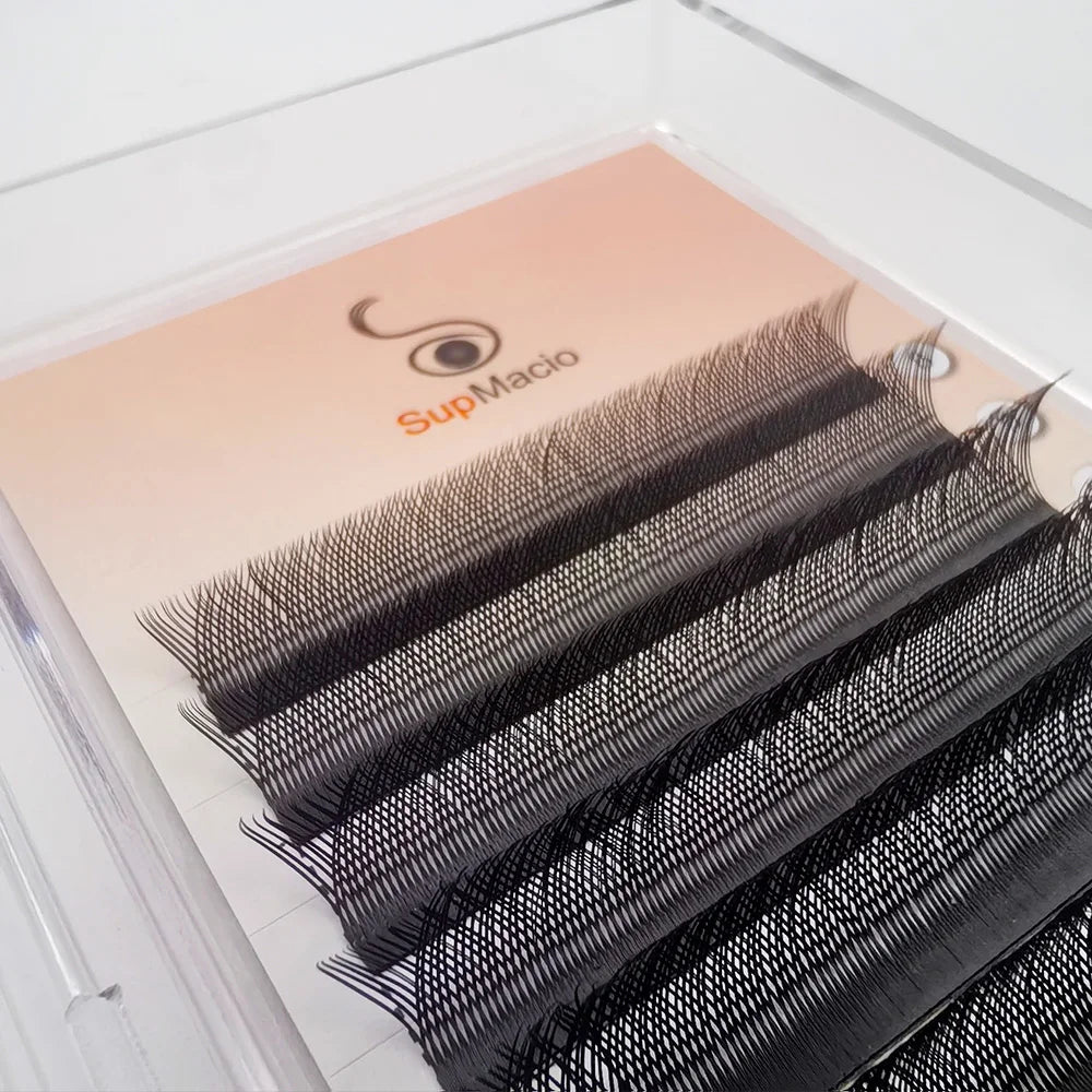 Supmacio YY Lash 6mm 7mm Y Shape Eyelashes Extension 2D 6-15mm Two Tip Eyelashes Brazilian Volume Fan Lash Supplies Mesh Lashes
