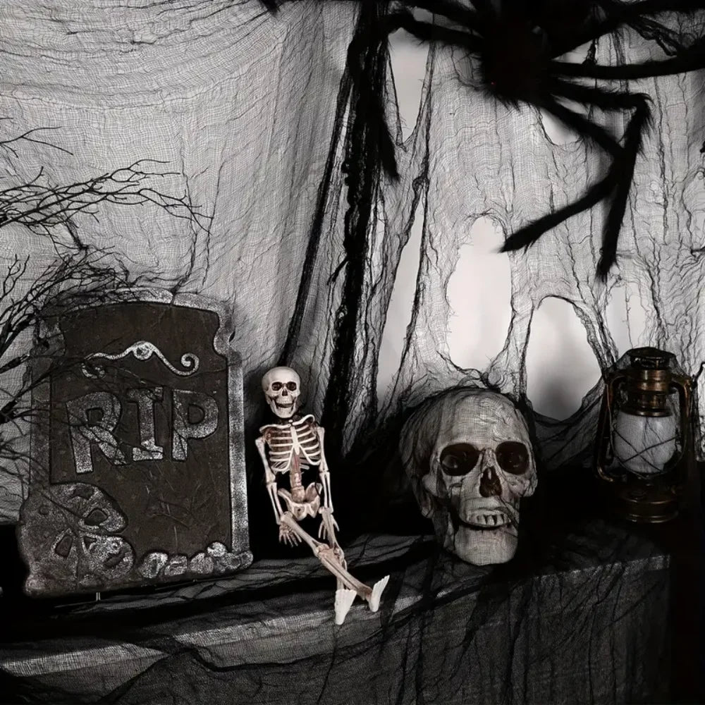 Halloween Gauze Decoration Haunted House Atmosphere Decor Accessories Scary Gauze Home Garden DIY Decoration Suplies Propshallow