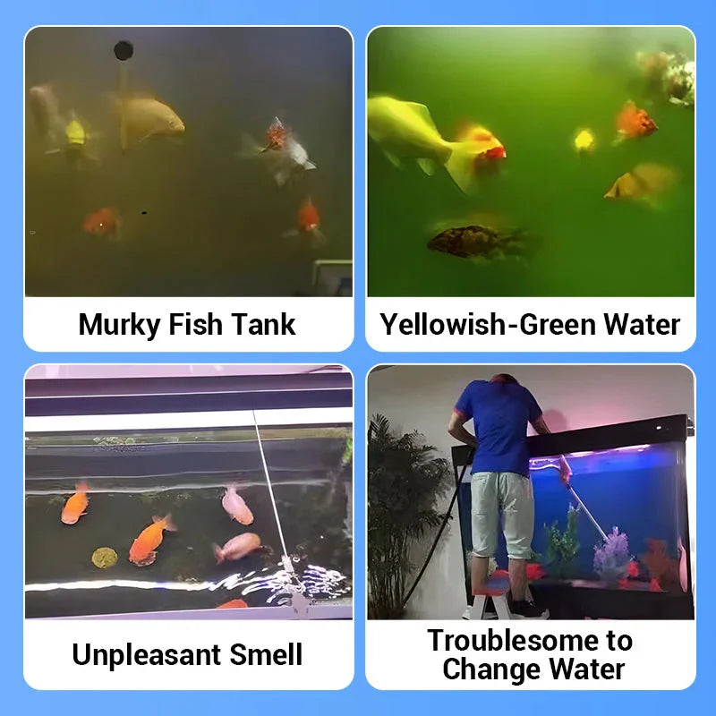 Eco-Friendly Aquarium Water Purification Tablets Water Purifier Fast-Acting Fish Tank Cleaning Solution Aquarium Water Clarifier