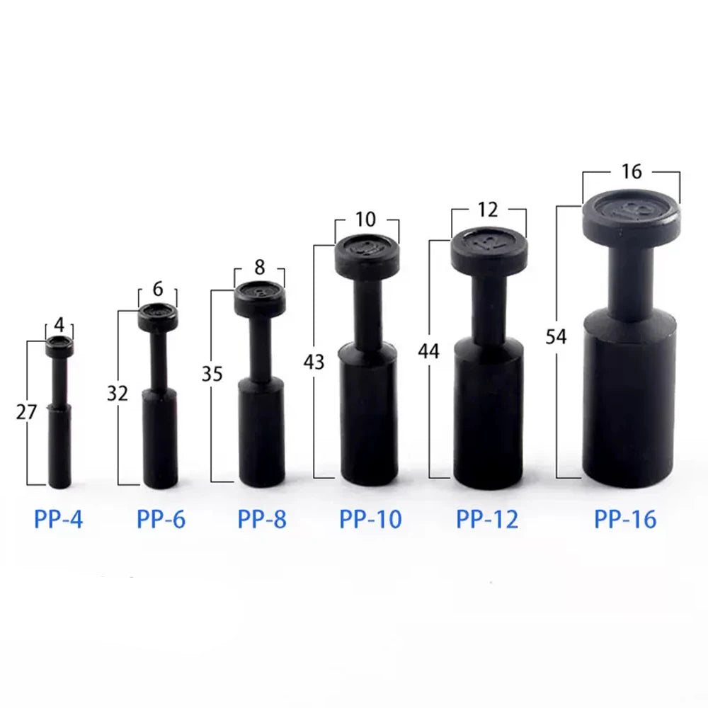 Pneumatic Connector Quick Plug Plastic Plug Pipe Plug PP PPF 4mm 6mm 8mm 10mm 12mm 14mm 16MM Air Hose Sealing Connector