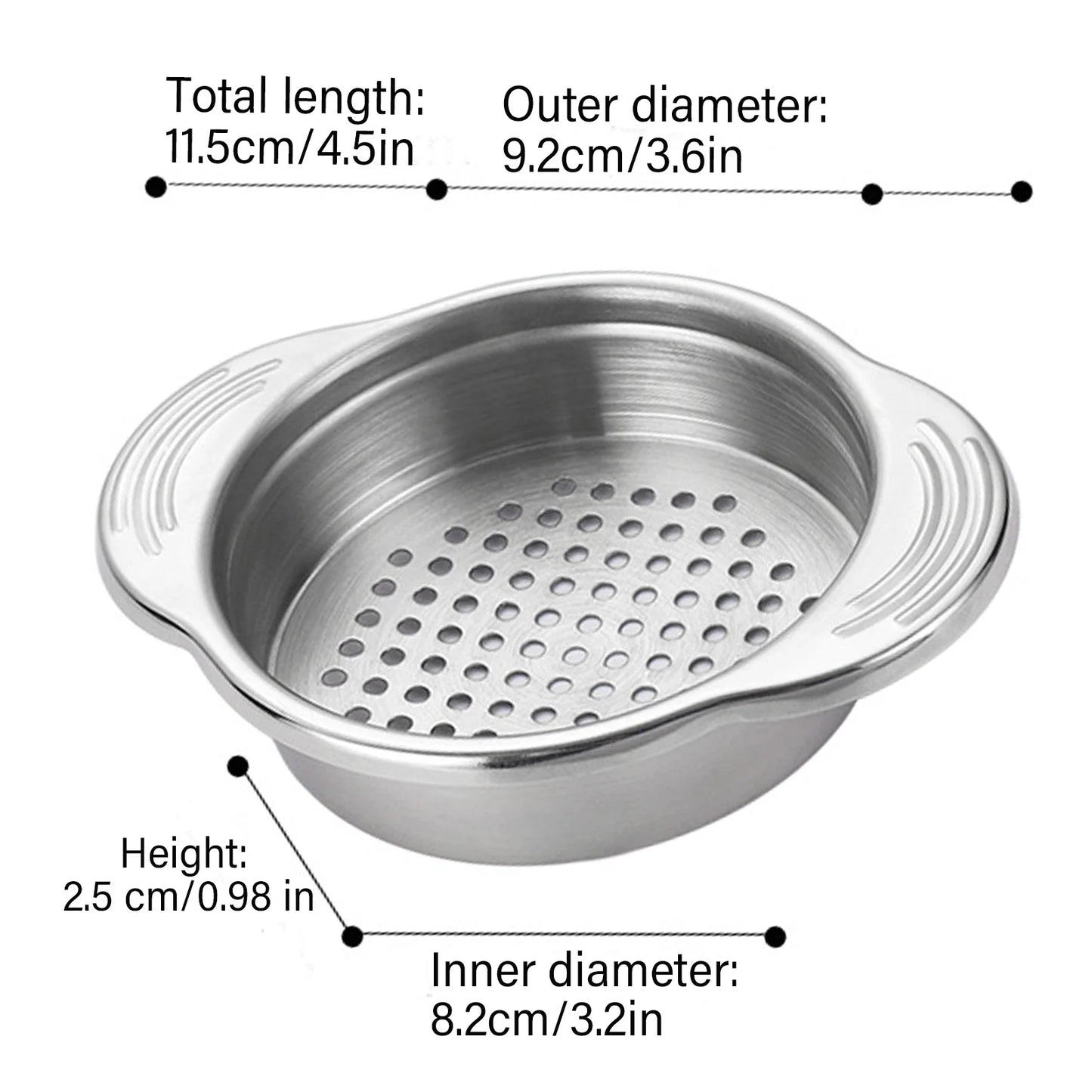 1pcs Stainless Steel Can Colander Sieve Tuna Press Lid Oil Drainer Remover Suitable for Beans Vegetables Fruit Tuna