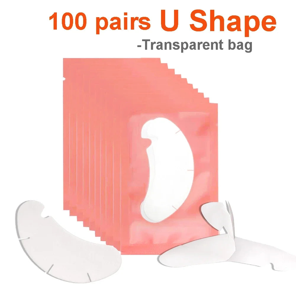 100pairs Eyelash Patches For Building Grafted Eyelash Pads Russian Packing Under Eyes Paper Stickers For Eyelash Extension