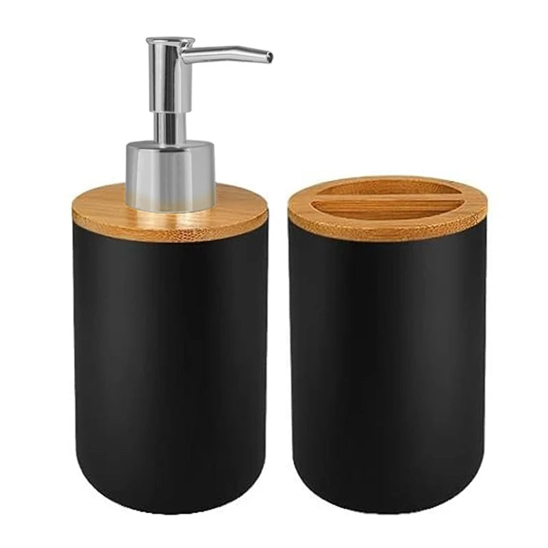 Bathroom Set Hands Soap Dispenser Toothbrush Holder and Soap Box Bathroom Decor Toiletries Holder for Bath Accessories