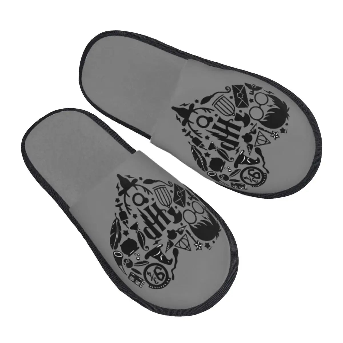 Winter House Cotton Slippers Harrys Potters Magic School Accessories Household Fur Slides Slippers Indoor Cozy Anti Slip Slides