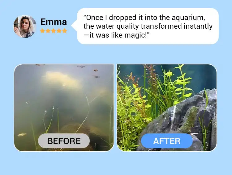 Eco-Friendly Aquarium Water Purification Tablets Water Purifier Fast-Acting Fish Tank Cleaning Solution Aquarium Water Clarifier