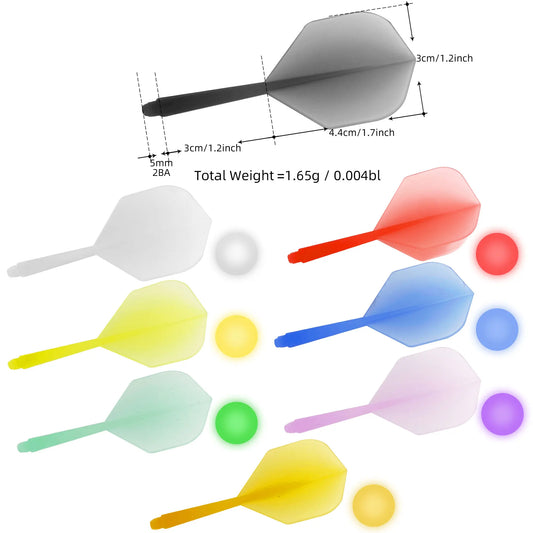 WEDARTER darts 6pcs Professional Darts 2BA Spiral Soft Integral Darts 75% Transparency, Darts and Dart Boards