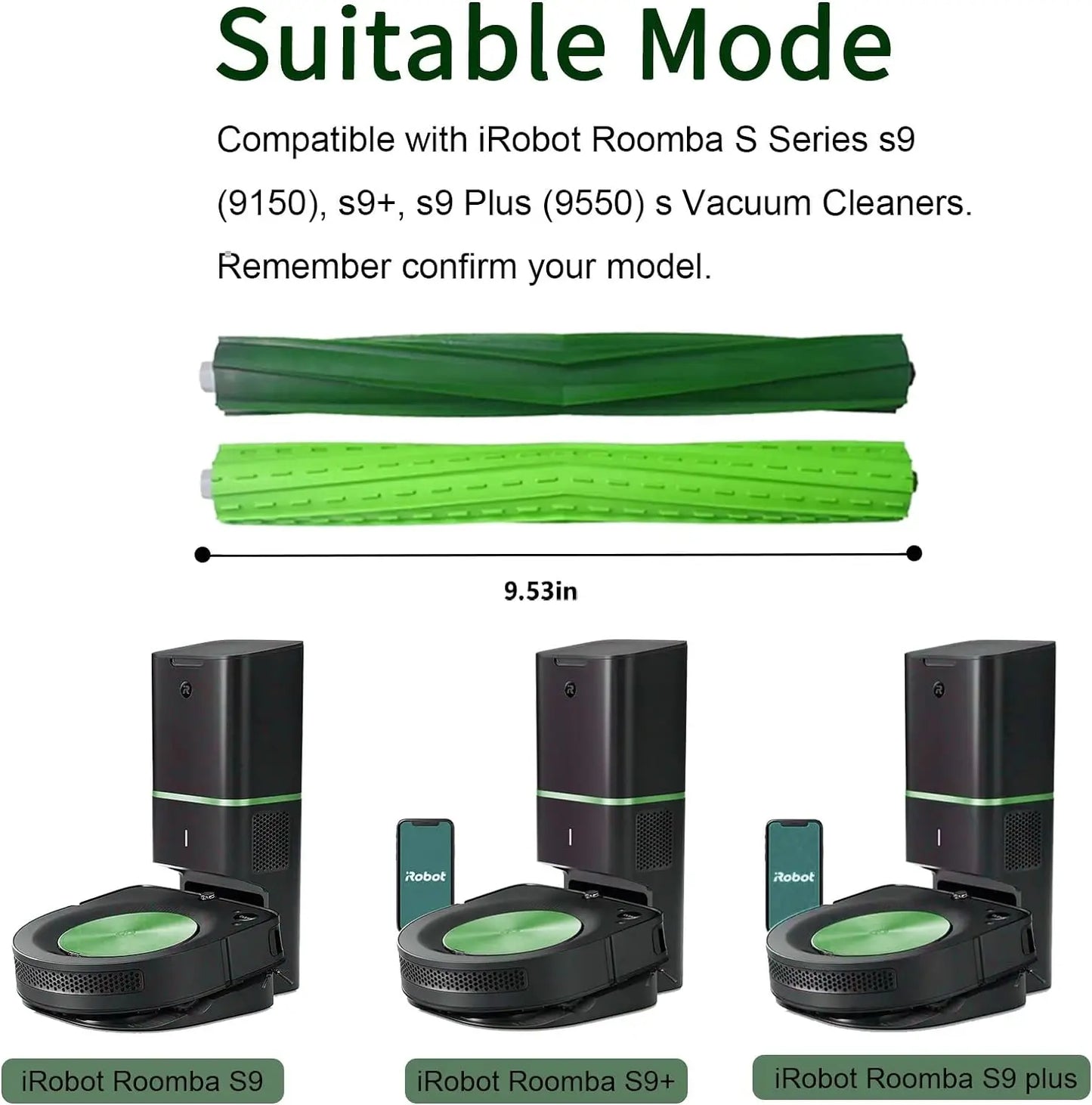 For IRobot Roomba S9 (9150) S9+ S9 Plus (9550) S Series Vacuum Cleaner Multi-Surface Roller Brush Replacement Parts