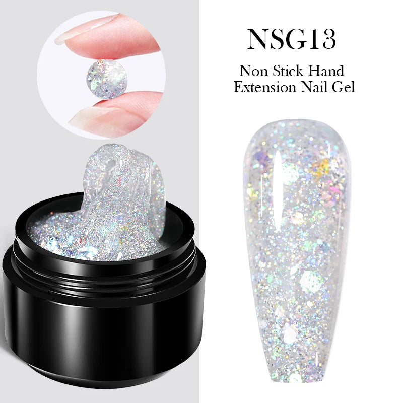 BORN PRETTY Non-Stick Hand Extension Gel Nail Polish 15ml 3D Shaping/Sculpting/Carving Milky Jelly UV/LED Nail Art Hard Gel