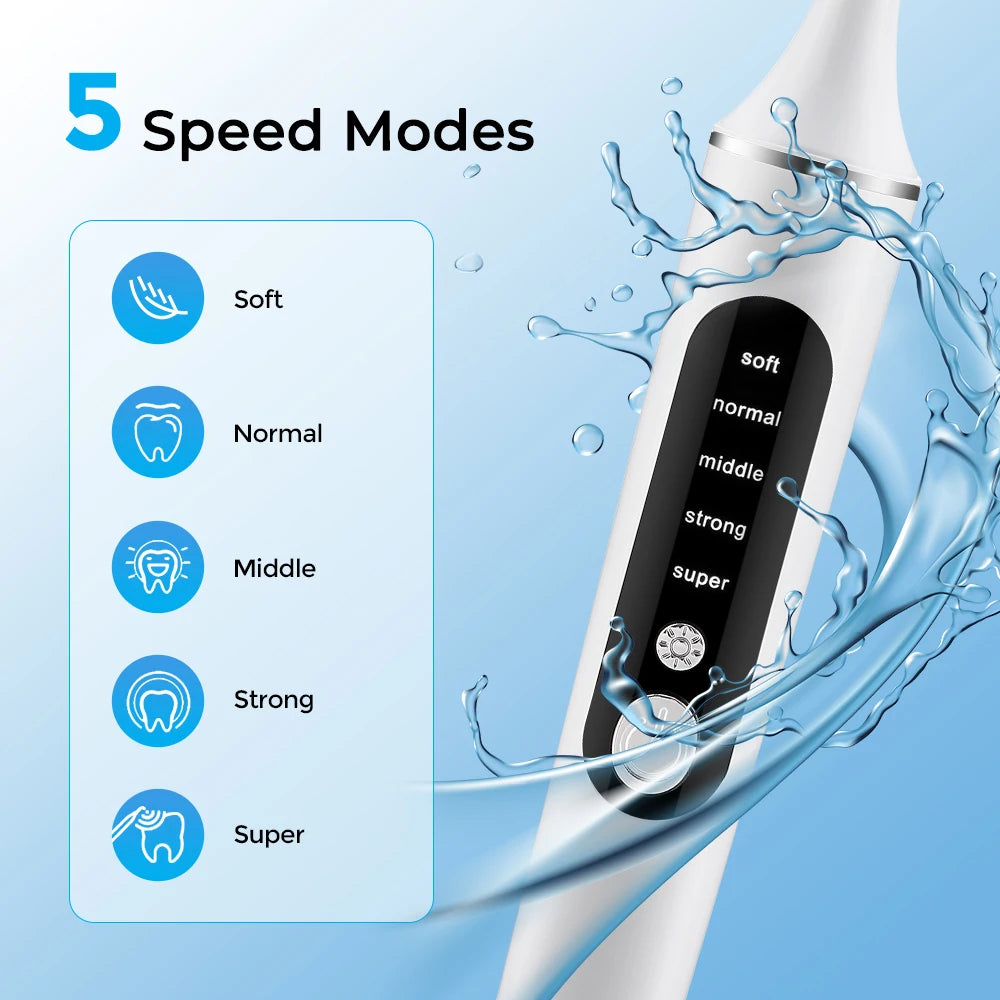 5 In 1 Electric Tooth Polisher USB Rechargeable Dental Scaler Toothbrush Tartar Plaque Calculus Remover Cleaner Teeth Whitening