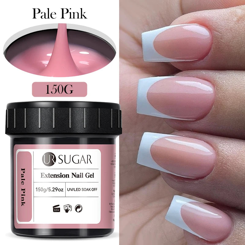 UR SUGAR 150g Soft Pink Quick Builder Nail Gel 6 IN 1 Acrygel For Nails Extension Constuction Self Leveling Soak Off UV LED Gel