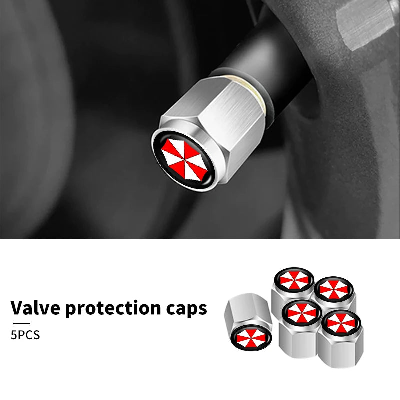 4Pcs Car Tire Valve Stems Cap Aluminum Tyre Wheel Stem Air Valve Cover Airdust For Umbrella