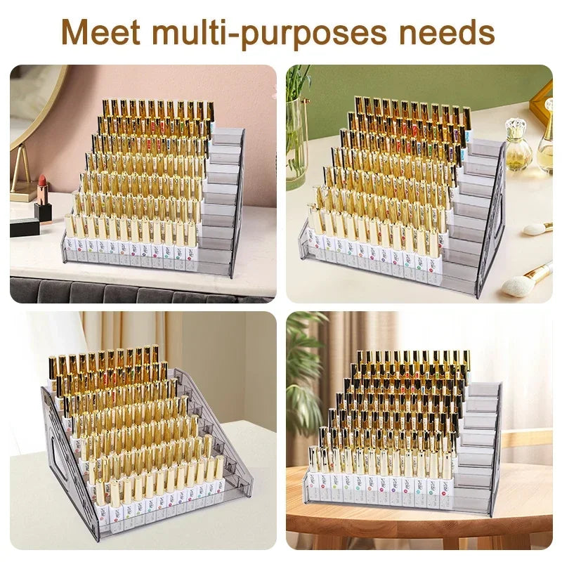 Nail Polish Display Organizer Shelf Clear Cosmetic Rack Frame Jewelry Stand Holder Organization Tools