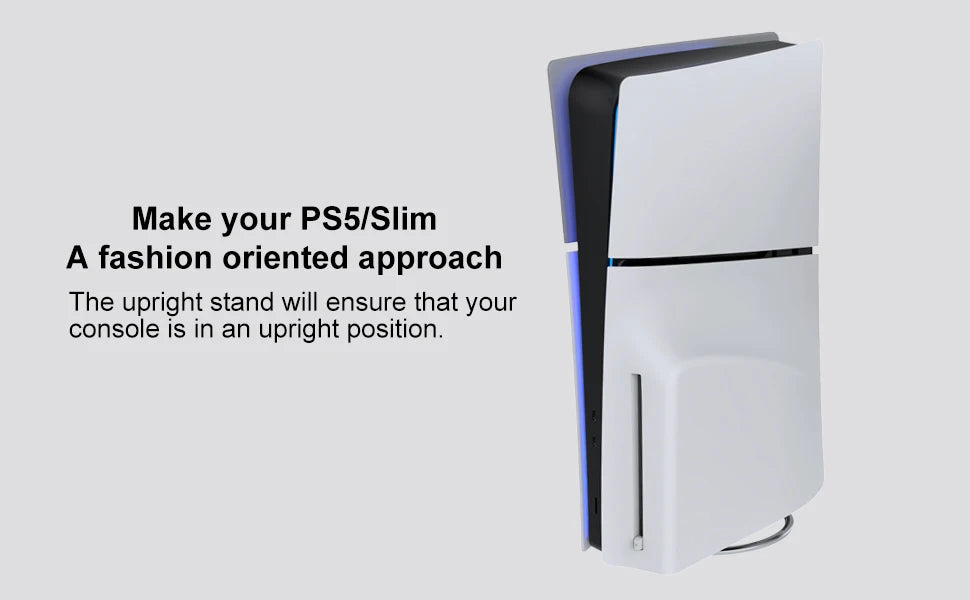 Metal Vertical Stand for PS5 Slim Console Disc and Digital with Screw, Base Stand Replacement for Playstation 5 Slim Console