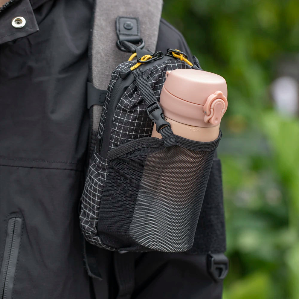 Lightweight Hands-Free Belt Bag with Phone Holder Water Bottle Pocket Hiking Backpack Vest for Running, Cycling, Outdoor Gear