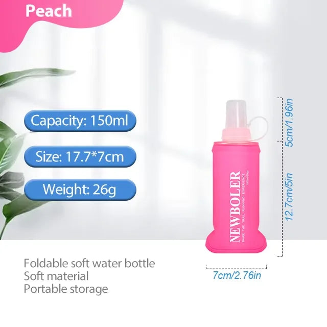 NEWBOLER 150/250/300/500ml Water Bottle TPU Folding Soft Flask Outdoor Sport Running Camping Hiking Travel Portable Water Bottle