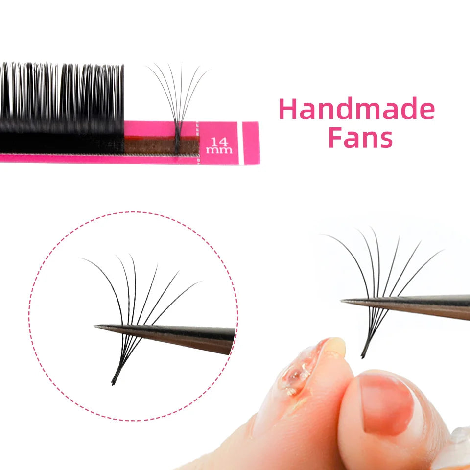Lashrujade 16 17 18 19 20mm Long Individual Eyelashes Extension Soft Faux Silk Mink Russian Volume Lash Extension Supplies