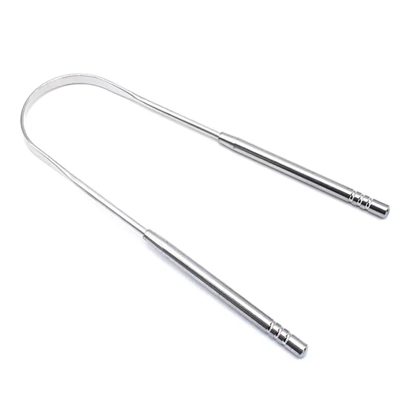 High Quality Stainless Steel Tongue Scraper Cleaner Fresh Breath Cleaning Coated Tongue Toothbrush Oral Hygiene Care Tools