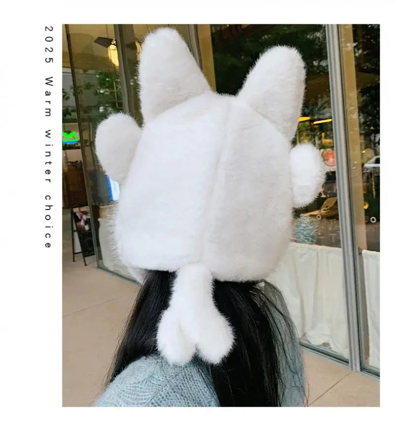 Anime Toothless Creative Hats Winter Warm Plush Hat Comfort Ear Protection Fashion Cute Accessories Cosplay Birthday Gift