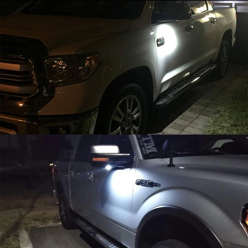 2pcs LED Side Under Mirror Puddle Light For Ford Focus C-Max Kuga Mondeo Fusion Ranger Expedition F-150 Edge S-Max