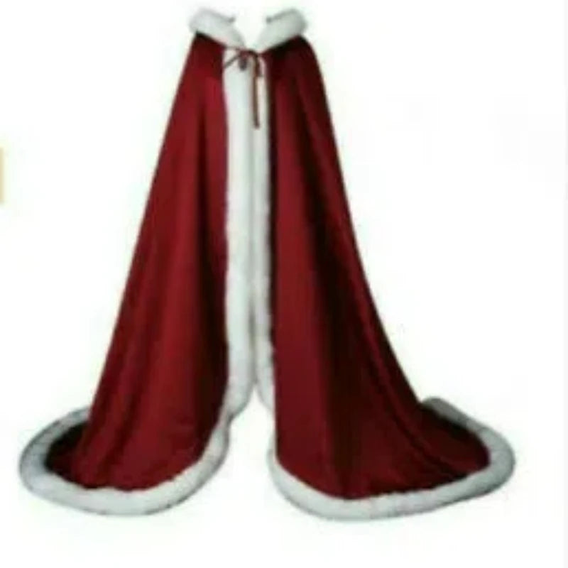Winter Artificial Fur Cloak Wedding Party Hooded Bride Jacket/Shawl Wedding Accessories