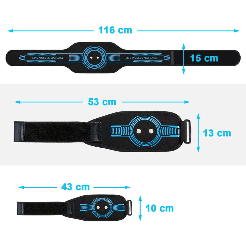 Intelligent EMS Belt Massage Set Full Body Muscle Stimulation Trainer Abdominal Fitness Device USB Charging Version