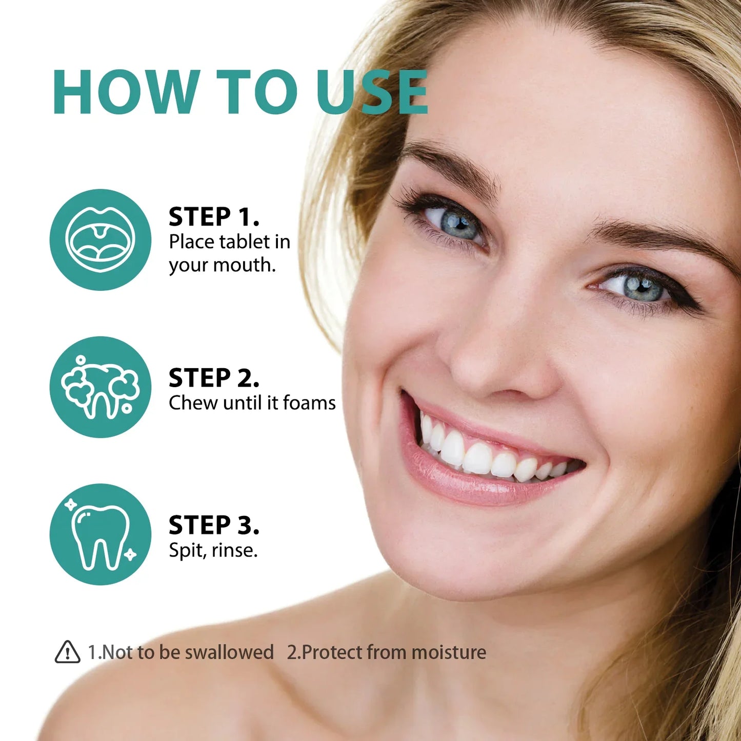Mint Flavors Toothpaste Tablets Improve Bad Breath Remove Smoke Stains Fresh Oral Hygiene Solid Toothpaste Tablet