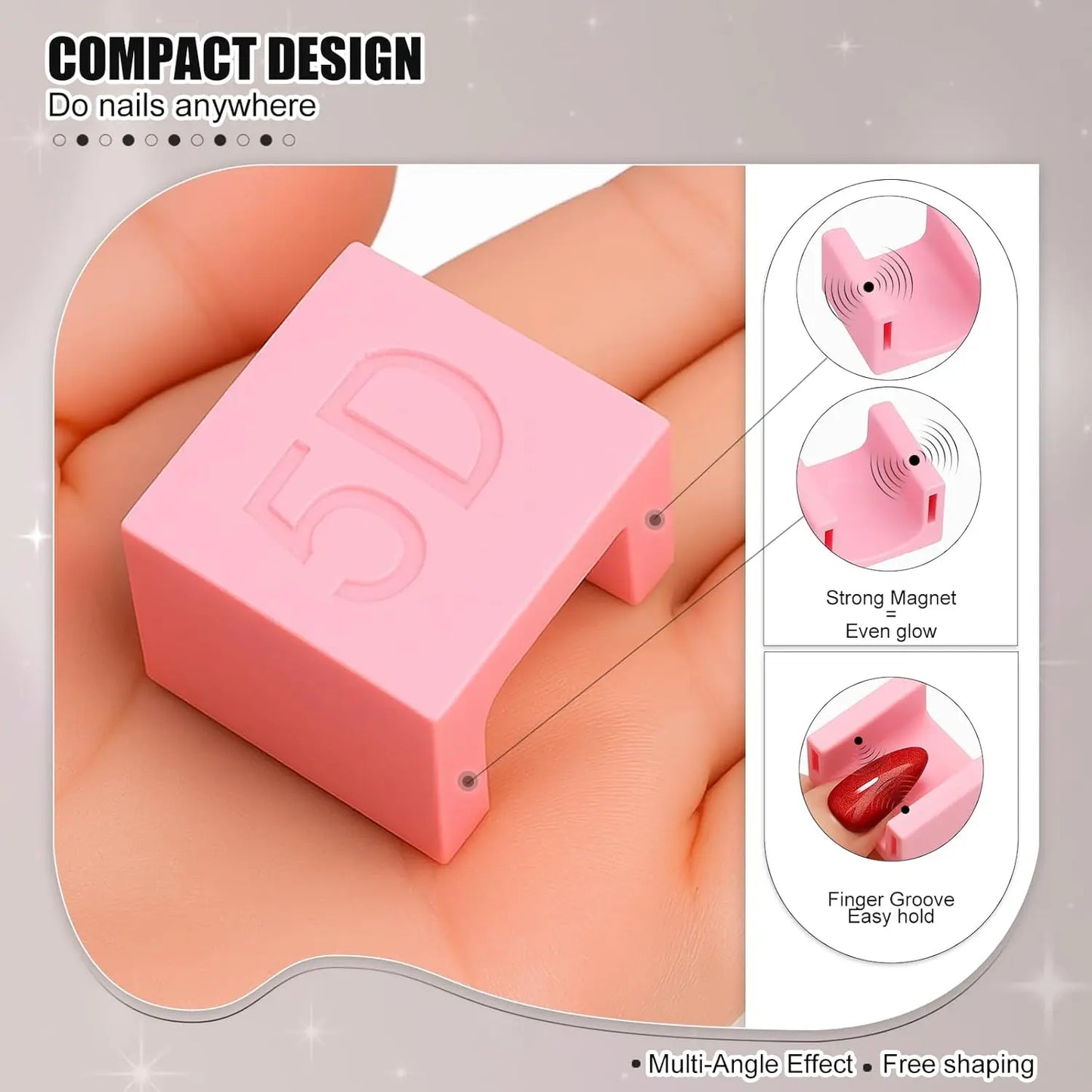 Cat Eye Magnet Tool Nail Art Magnet Stick for DIY Magnetic Cat Eye Gel Special Velvet 5D Nail DIY Tool French Nail UV Magnetic