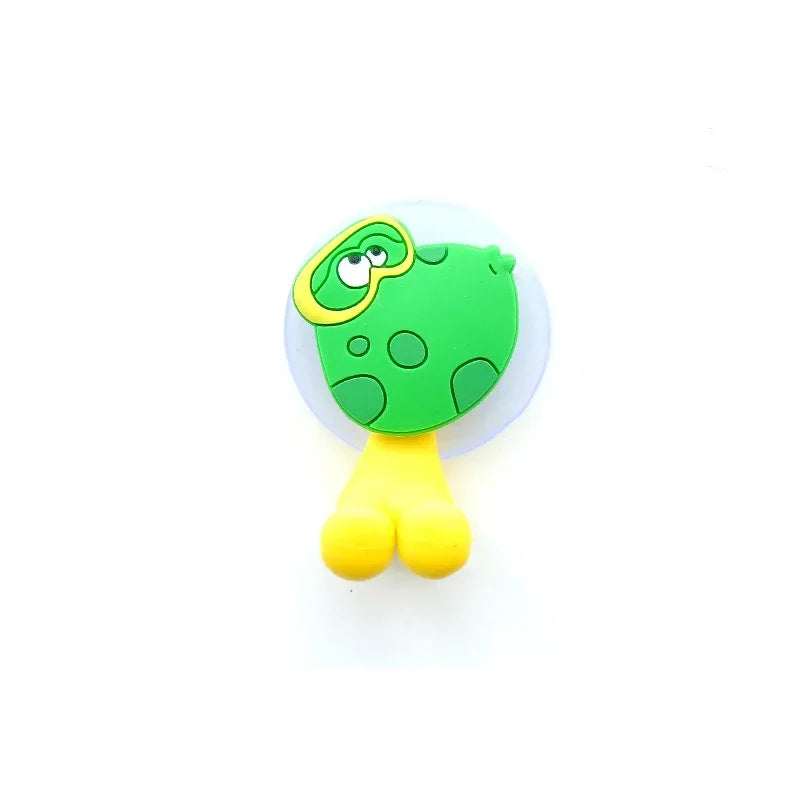 Cute Cartoon Animal Toothbrush Holder,Wall OuntedToothbrush Storage Rack,BathroomMultifunctional Wall Hook,Toothbrush Holder