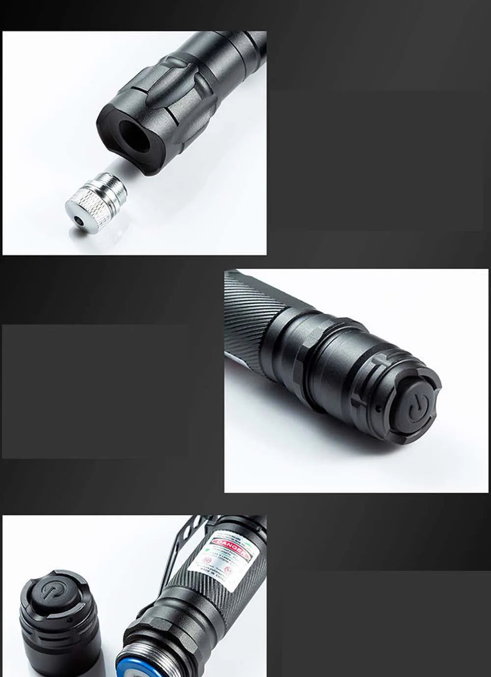 (Do not provide batteries)Green Laser Pointer 5 pcs Cap Teaching Tool Pet Automatic Cat Toys Laser Focus Adjustable Lazer Pen