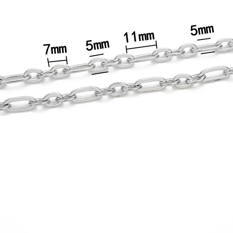 1 Meter Stainless Steel Large Heavy Chunky Hip Hop Punk Link Gold Color Chains DIY Jewelry Materials Handmade Necklace Bracelets