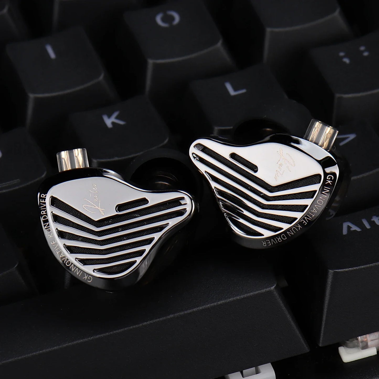 GK KUNTEN Metal Earphone HiFi In-Ear Earbuds 2pin 3.5mm Removable Cable With Microphone Type-c For Music Game KZ