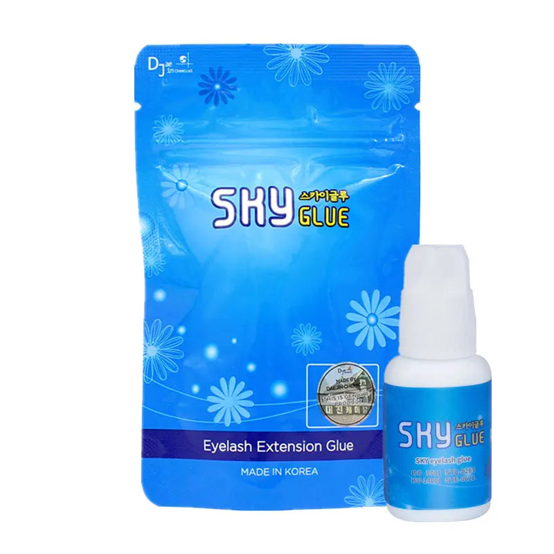5ml Korean Original Sky Glue S Plus Black Red Blue White Cap Lash Adhesive Low Irritation Quick Drying Eyelash Extension Glue