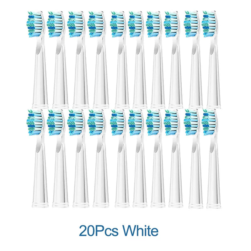 20 Pcs Replaceable Brush Heads Dupont Bristle Brush Refill for Seago/Fairywill Electric Toothbrush FW/SG 507/508/515/551/917/959
