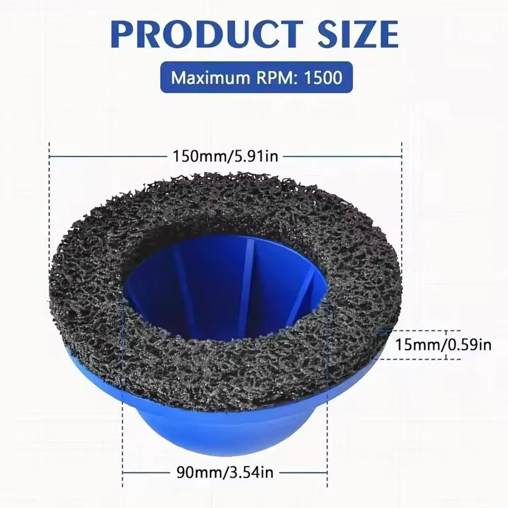 Tyre Rim Grinder Tool High Strength Impact Resistant Plastic 12 Inch Drive with 14 Inch Hex Adapter for Car Truck Motorcycle SUV