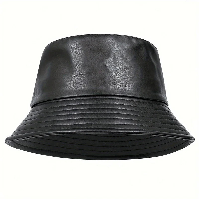 Winter Fashion Bucket Hat Artificial Leather Windproof Warm Bucket Hats Men Women Wild Tide Cap Panama Fisherman Caps Gorras