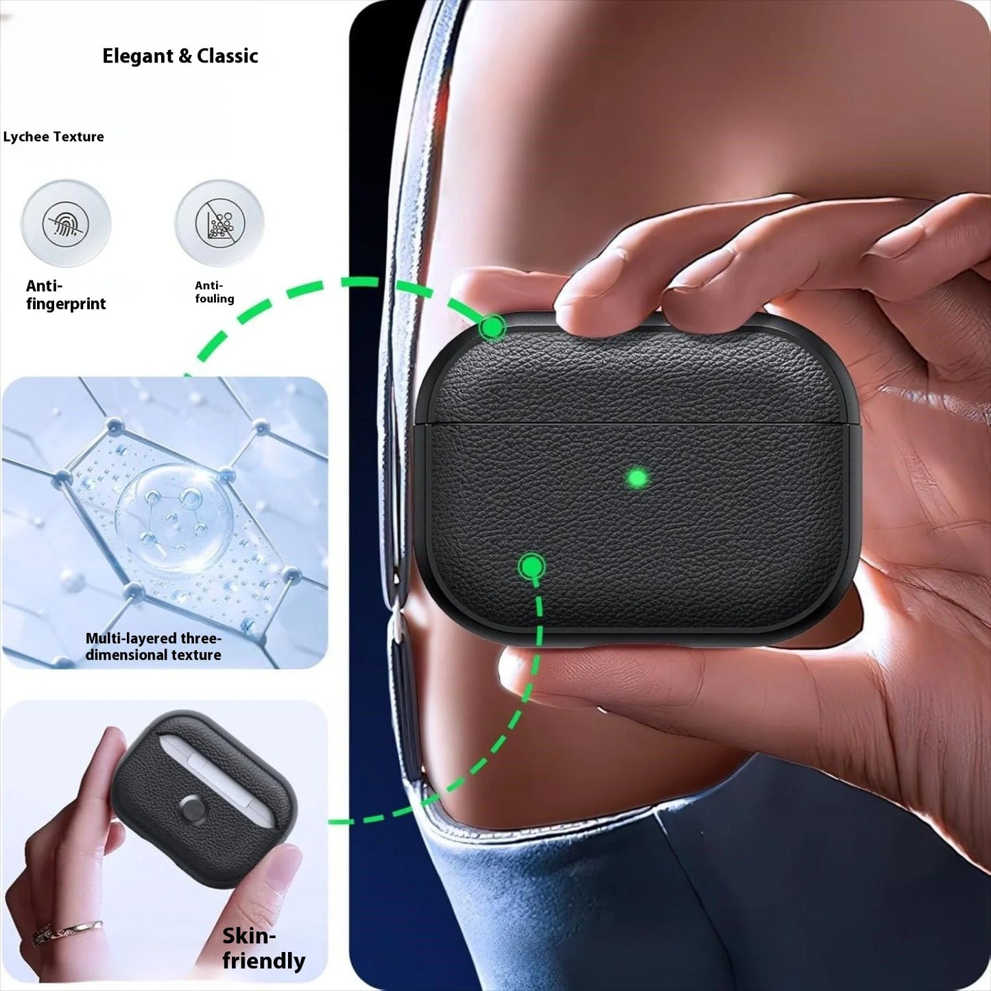 2025 Capa For AirPods Pro 3 Case Soft TPU Leather Design Protective Cover For AirPods 5 4 3 2 Pro 2 Pro2 Pro3 Cases With Lanyard